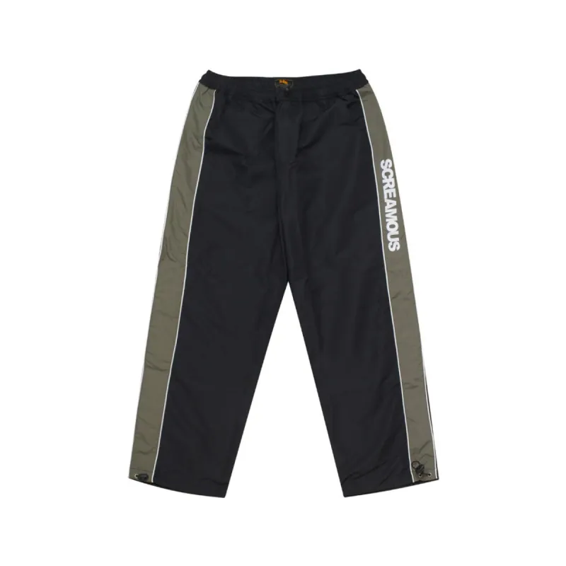 Track Pants Parachute THIMO BLACK OLIVE Loose Fit sold by Screamous