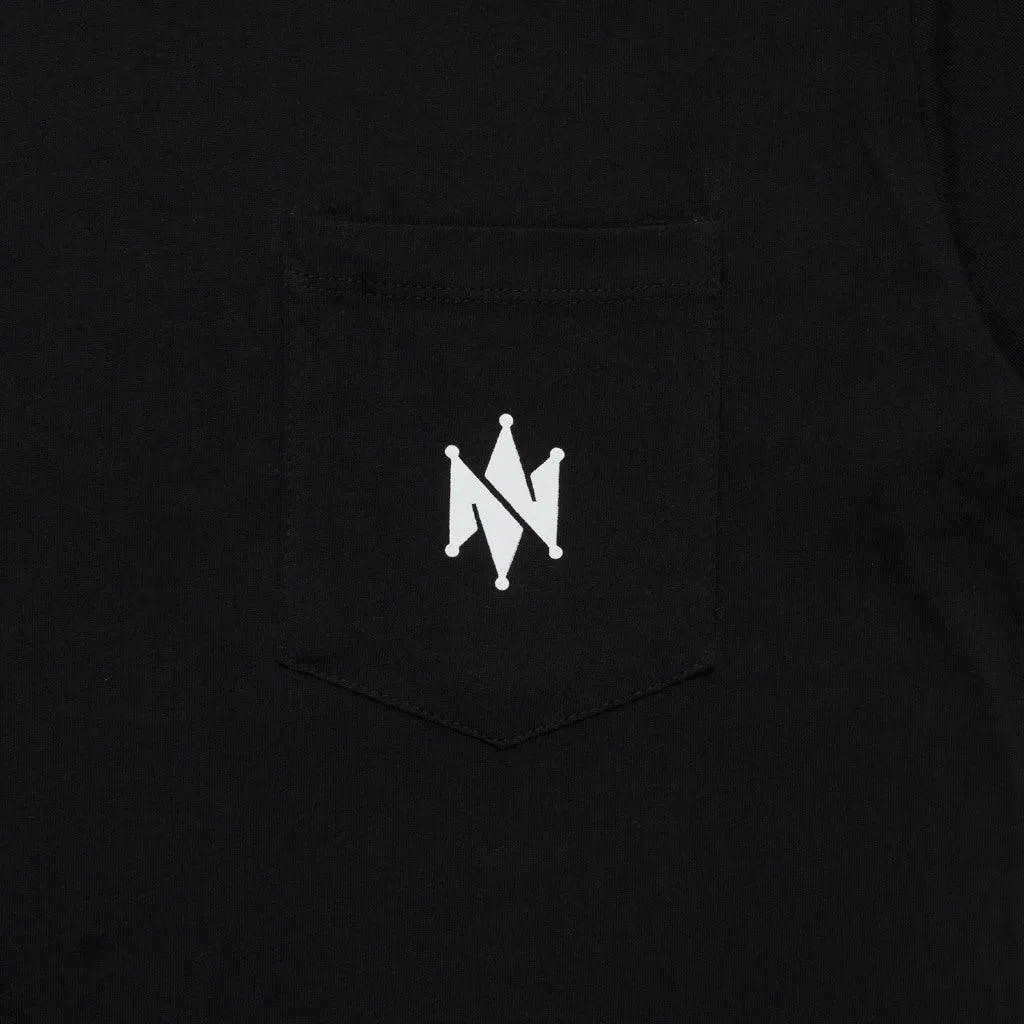 T-Shirt BASIC POCKET CROWN BLACK sold by Screamous product image thumbnail 2