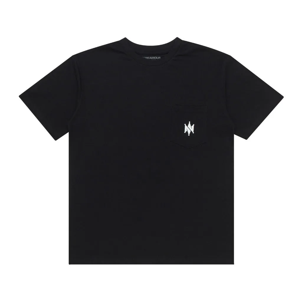 T-Shirt BASIC POCKET CROWN BLACK sold by Screamous