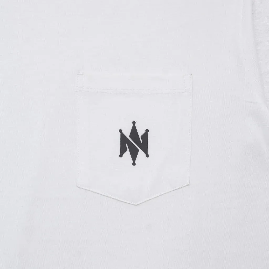 T-Shirt BASIC POCKET CROWN WHITE sold by Screamous product image thumbnail 3
