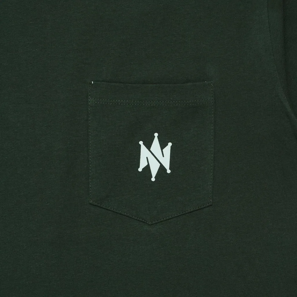 T-Shirt BASIC POCKET CROWN FOREST GREEN sold by Screamous product image thumbnail 2