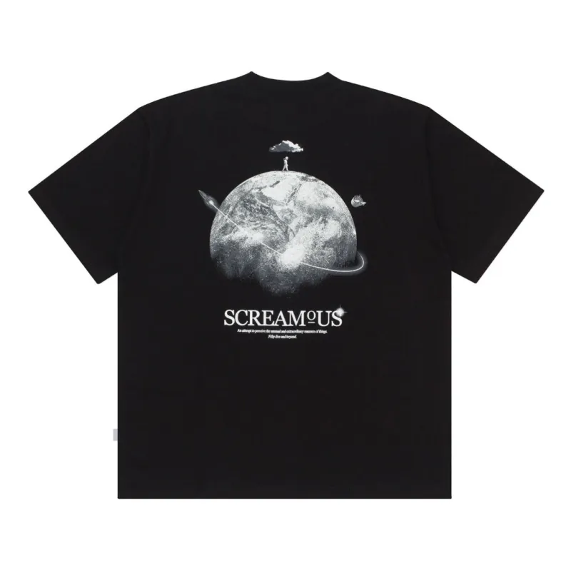 T-Shirt BOXY FIT 16s FIFTY FIVE and BEYOND AROUND THE WORLD BLACK sold by Screamous