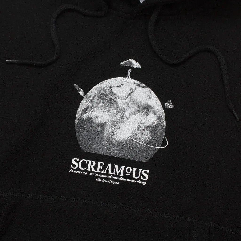 Pullover Hoodie OVERSIZED FIFTY FIVE and BEYOND AROUND THE WORLD BLACK sold by Screamous product image thumbnail 2