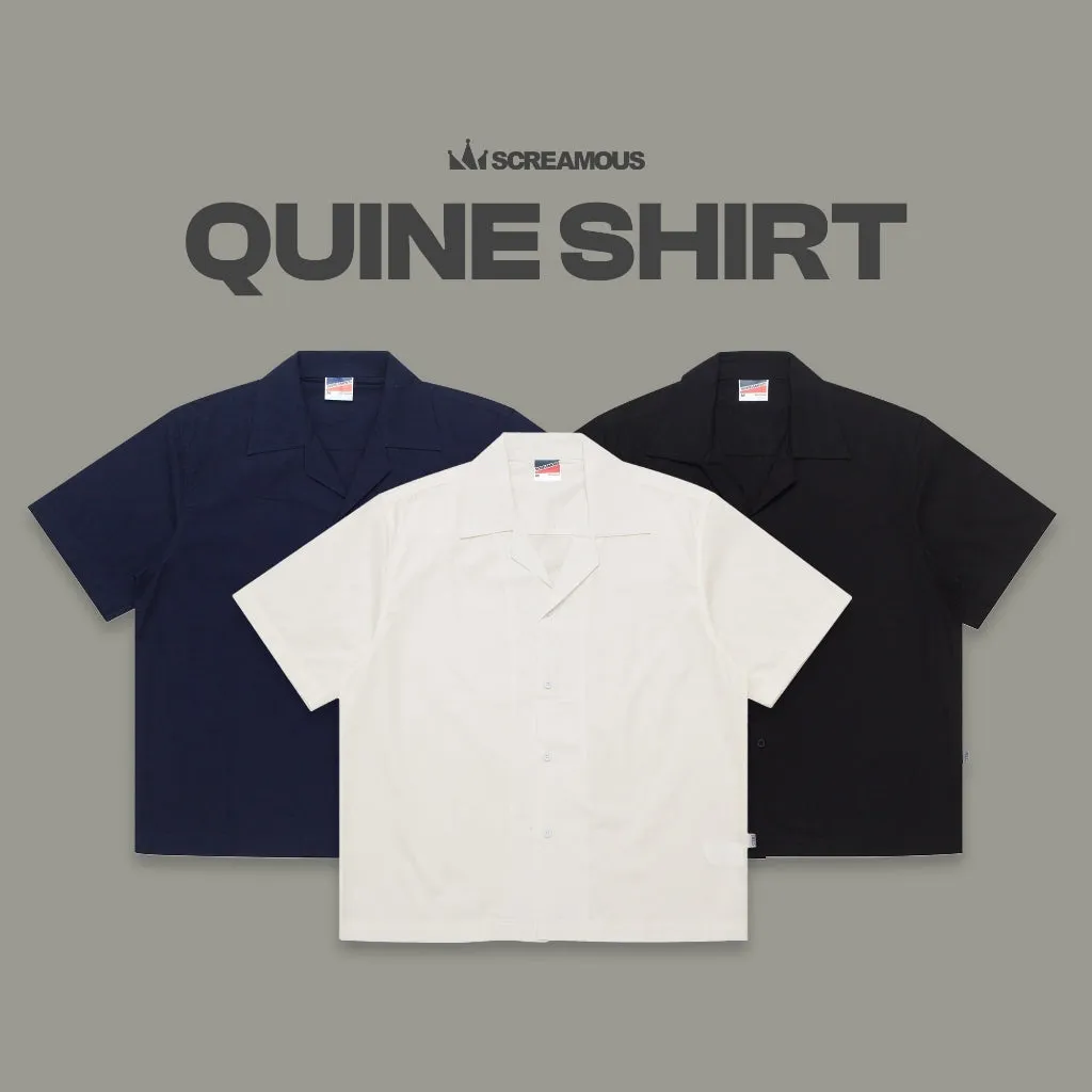 Shortsleeve Shirt Boxy Oversize Open Collar QUINE sold by Screamous