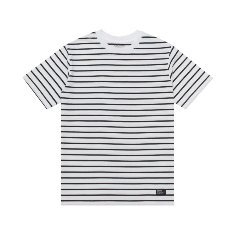 T-Shirt Stripe ORCHARD WHITE BLACK sold by Screamous