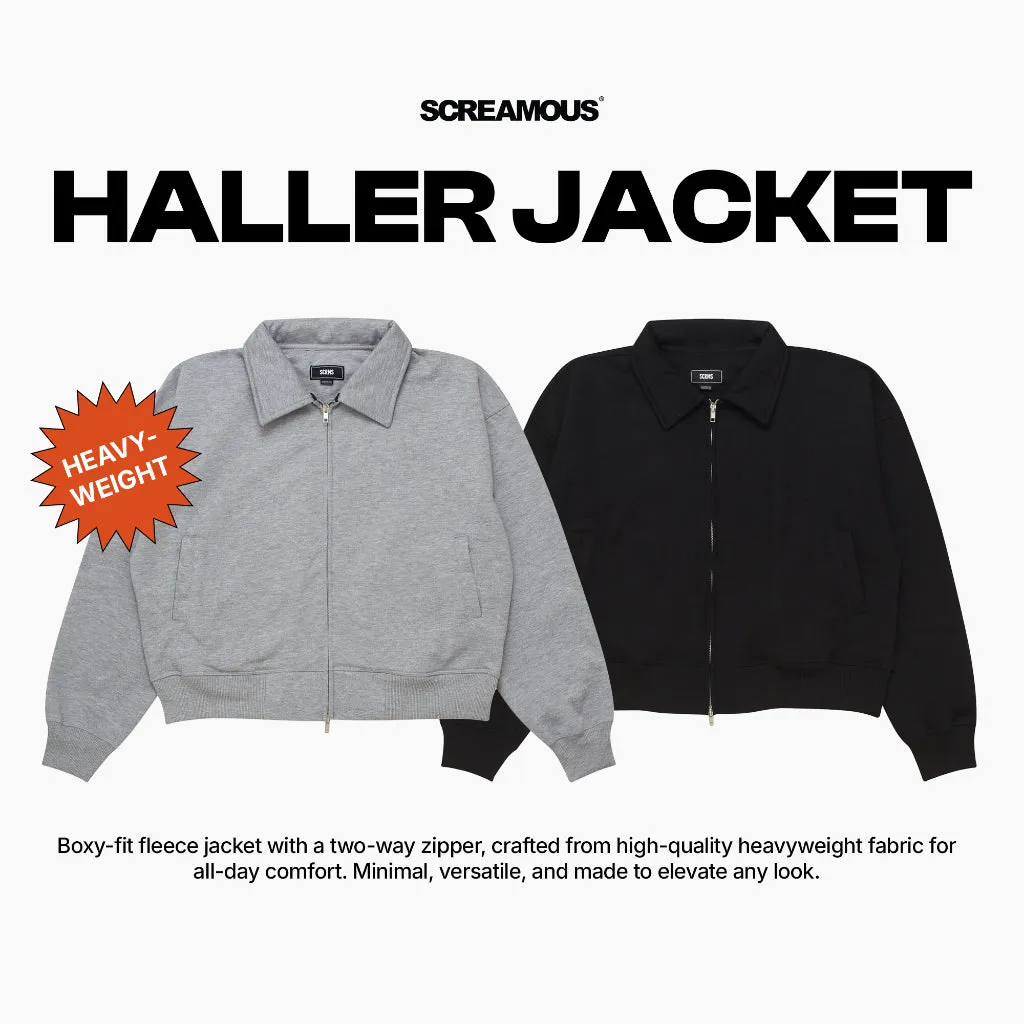 Sweater Fleece Jacket Double Zipper BOXY FIT HALLER sold by Screamous