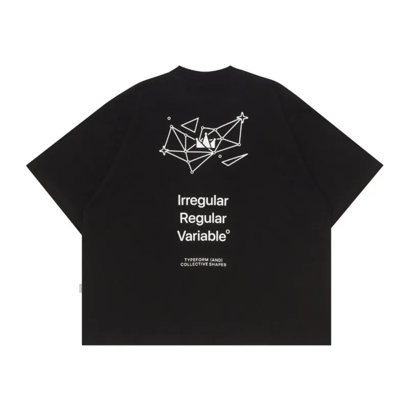 T-Shirt BOXY FIT 16s TYPEFORM and COLLECTIVE SHAPES IRRAGULAR SHAPES BLACK sold by Screamous