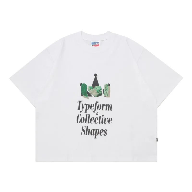 T-Shirt BOXY FIT 16s TYPEFORM and COLLECTIVE SHAPES ROCKS WHITE sold by Screamous