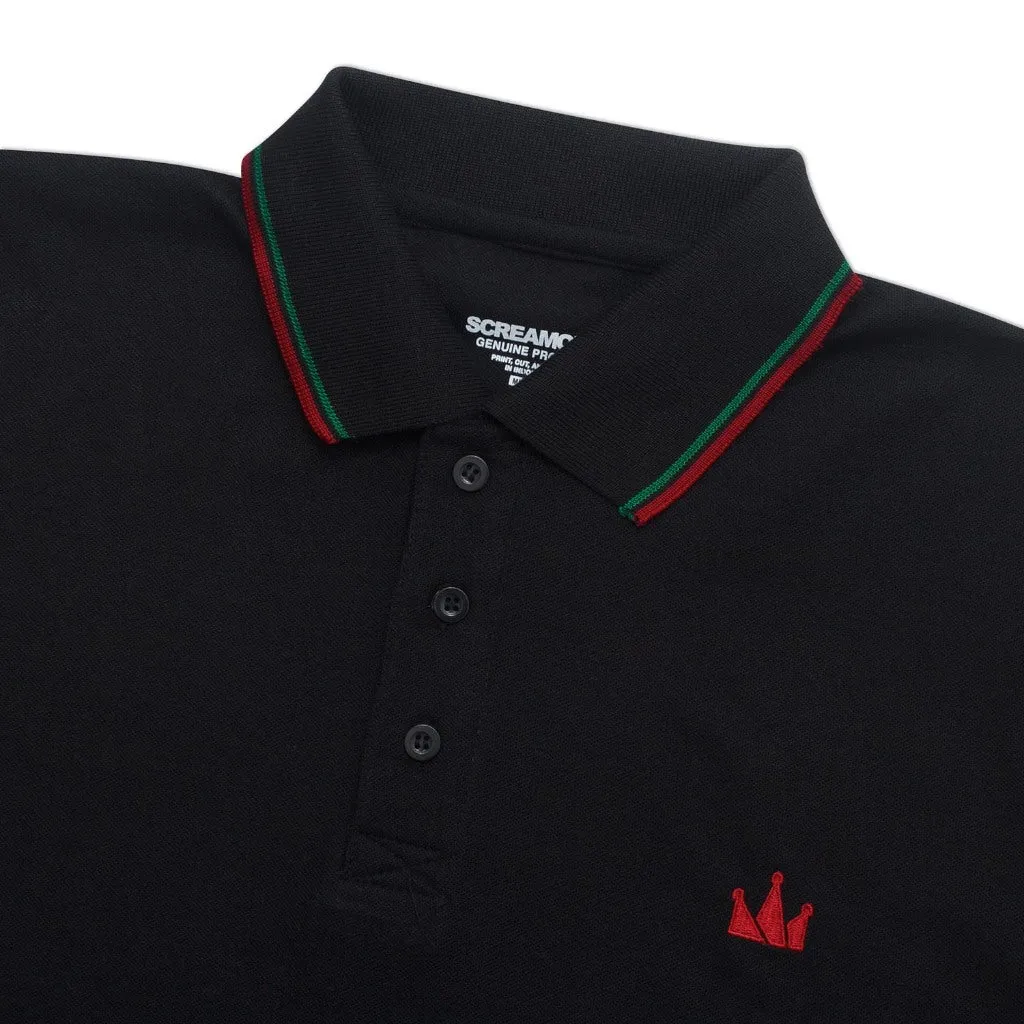 Polo Shirt CROWN LINE MAROON BLACK sold by Screamous product image thumbnail 3