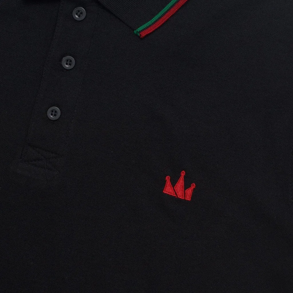 Polo Shirt CROWN LINE MAROON BLACK sold by Screamous product image thumbnail 4