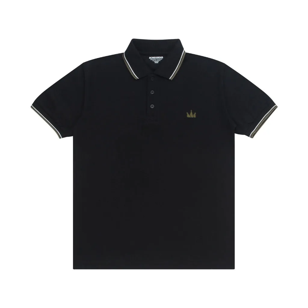 Polo Shirt CROWN LINE OLIVE BLACK sold by Screamous