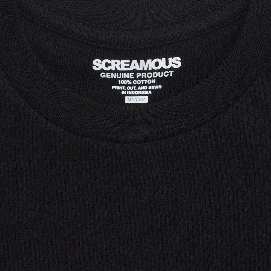 T-Shirt SMILESS BLACK sold by Screamous product image thumbnail 4
