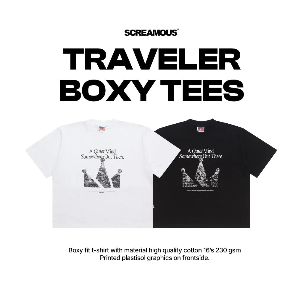 T-Shirt BOXY FIT 16s FIFTY FIVE and BEYOND TRAVELER sold by Screamous
