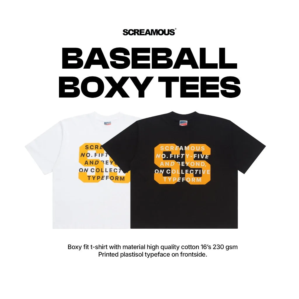 T-Shirt BOXY FIT 16s FIFTY FIVE and BEYOND BASEBALL sold by Screamous