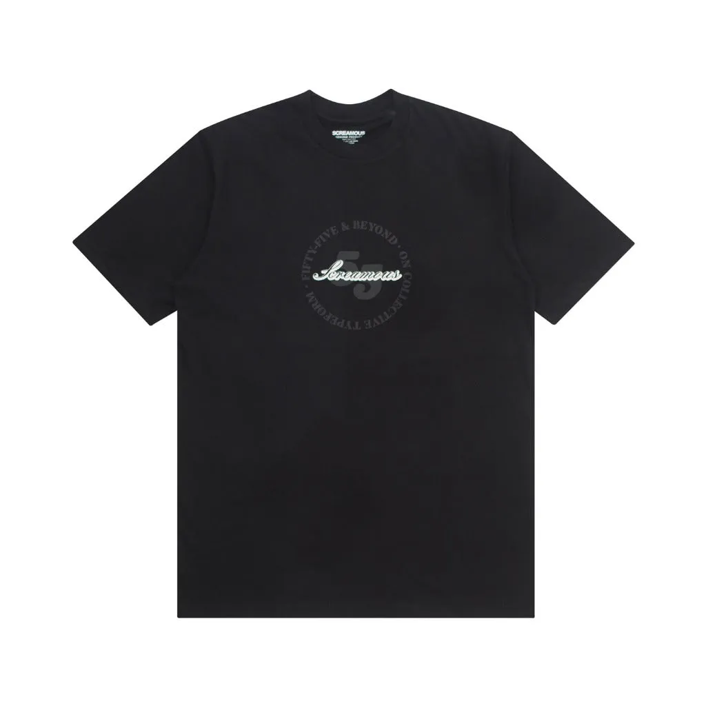 T-SHIRT BADGE BLACK sold by Screamous