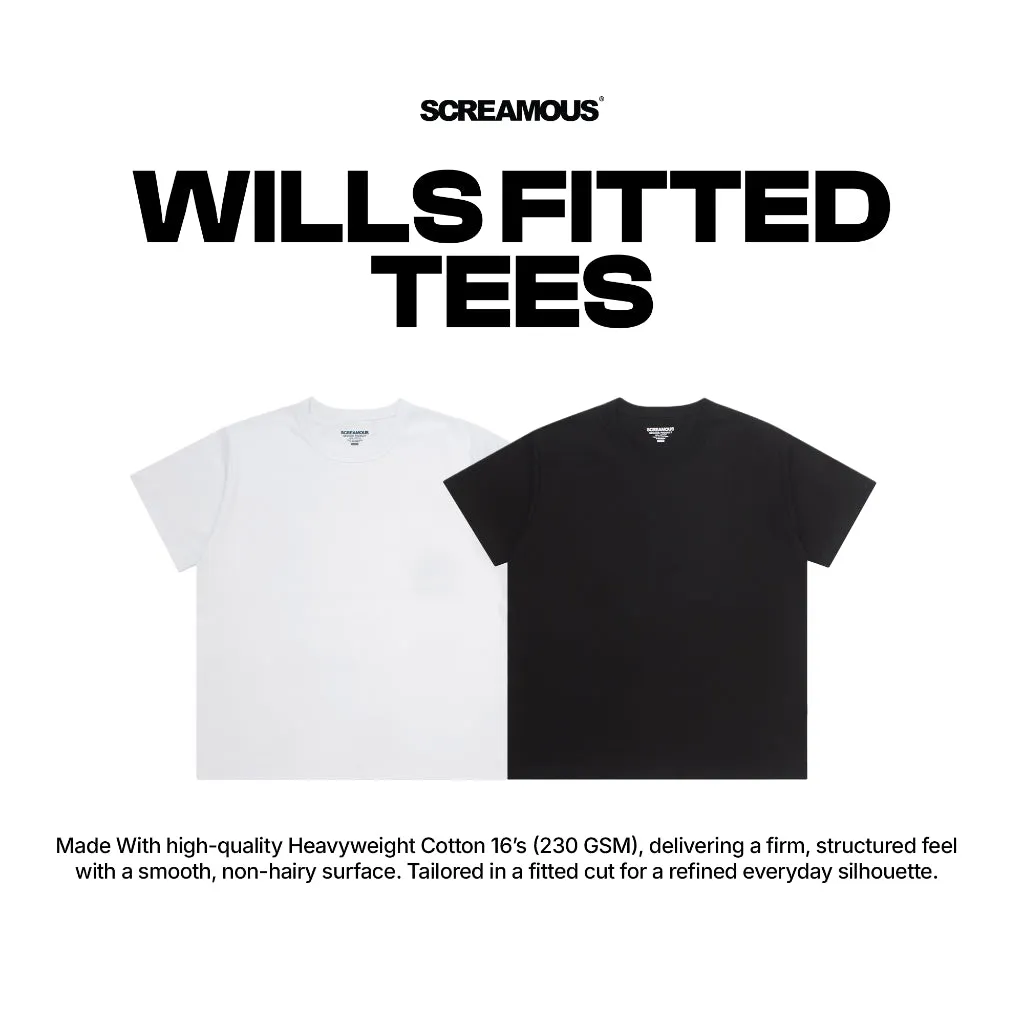 T-Shirt Fitted Tee 16s WILLS sold by Screamous
