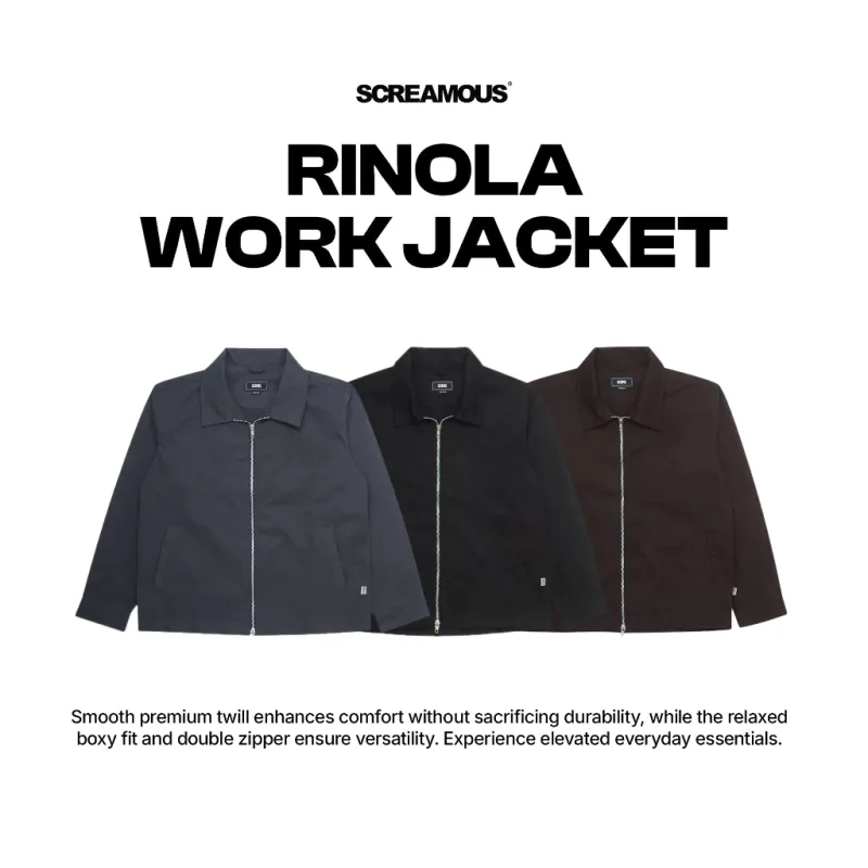 Work Jacket Double Zipper RINOLA Boxy Fit made by Screamous