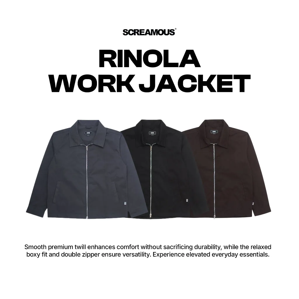 Work Jacket Double Zipper RINOLA Boxy Fit sold by Screamous