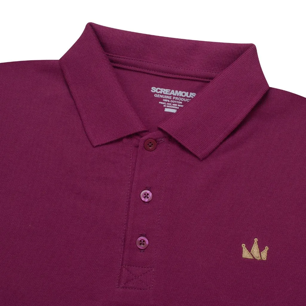 Polo Shirt CROWN GOLD MAROON sold by Screamous product image thumbnail 2