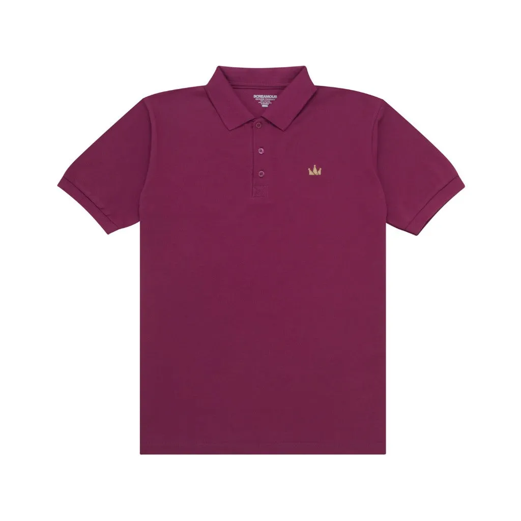 Polo Shirt CROWN GOLD MAROON sold by Screamous