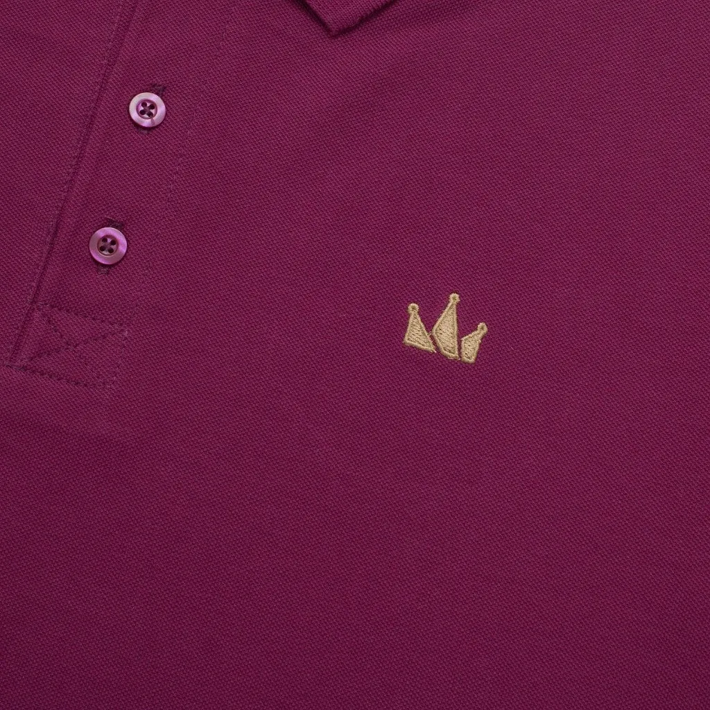 Polo Shirt CROWN GOLD MAROON sold by Screamous product image thumbnail 3
