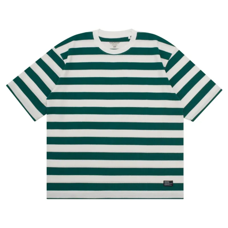 T-Shirt Stripe OVERSIZED SENDHY GREEN WHITE sold by Screamous