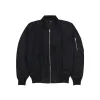 Bomber Canvas Jacket STENCIL BLACK sold by Screamous