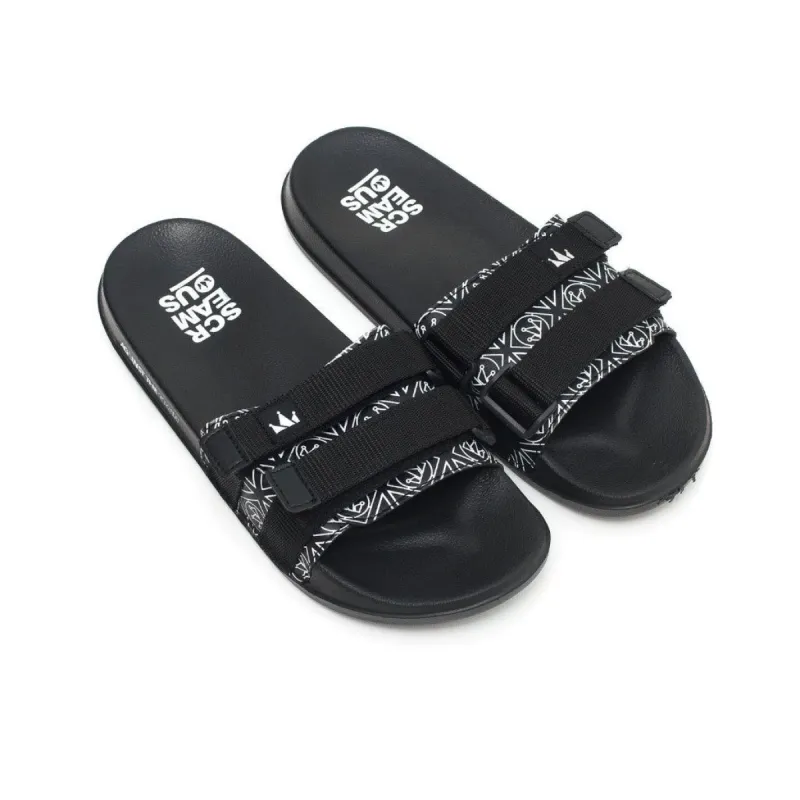 Slippers Sandals CHEVRON BLACK sold by Screamous