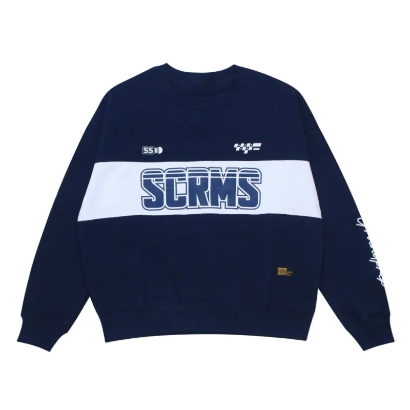 GAMESOME Sweater Crewneck OVERSIZED FRONT ROW NAVY BLUE sold by Screamous