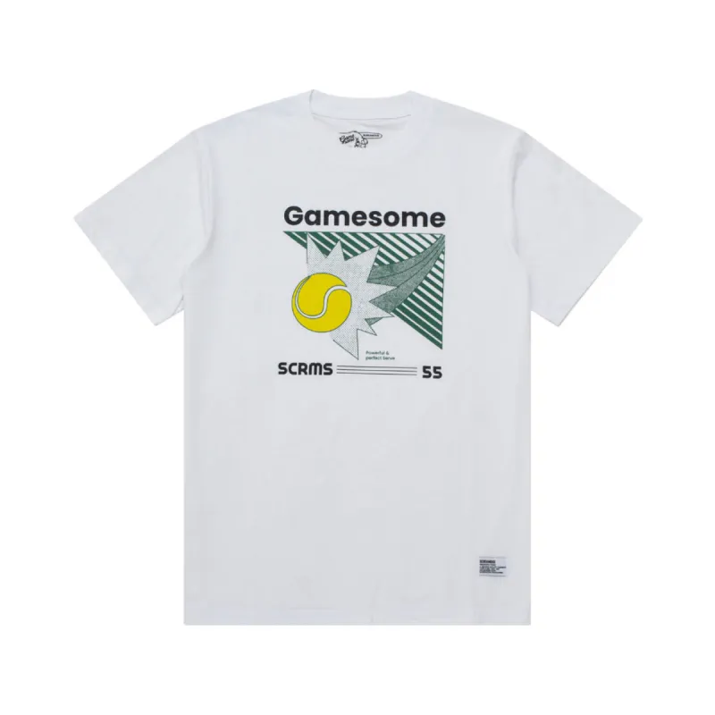 GAMESOME T-Shirt PERFECT SERVE WHITE sold by Screamous