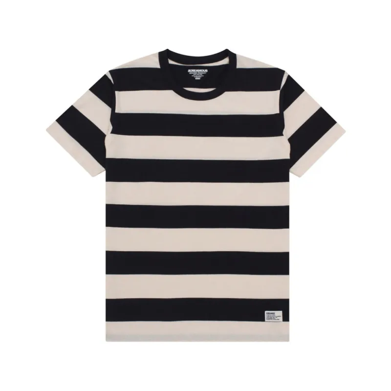 T-Shirt Stripe TOULOUSE BLACK CREAM sold by Screamous