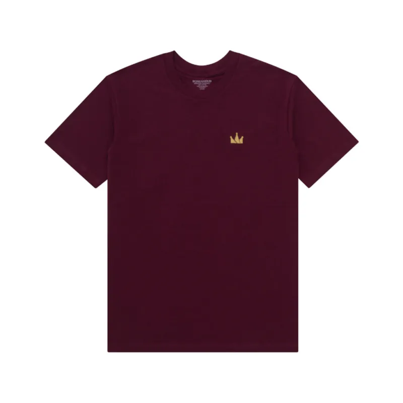 T-Shirt CROWN LOGO SS MAROON sold by Screamous