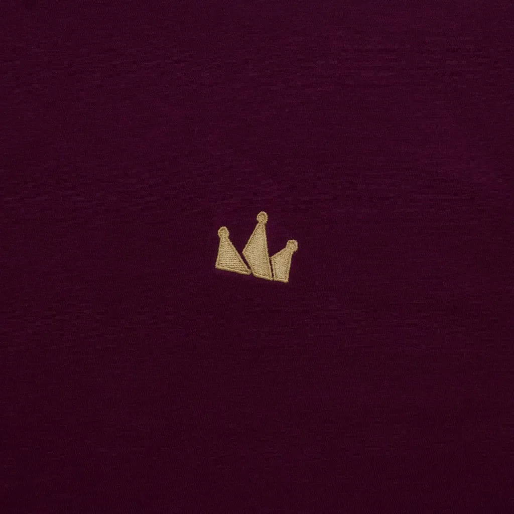 T-Shirt CROWN LOGO SS MAROON sold by Screamous product image thumbnail 2