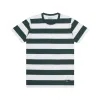 T-Shirt Stripe RENHA WHITE GREEN sold by Screamous
