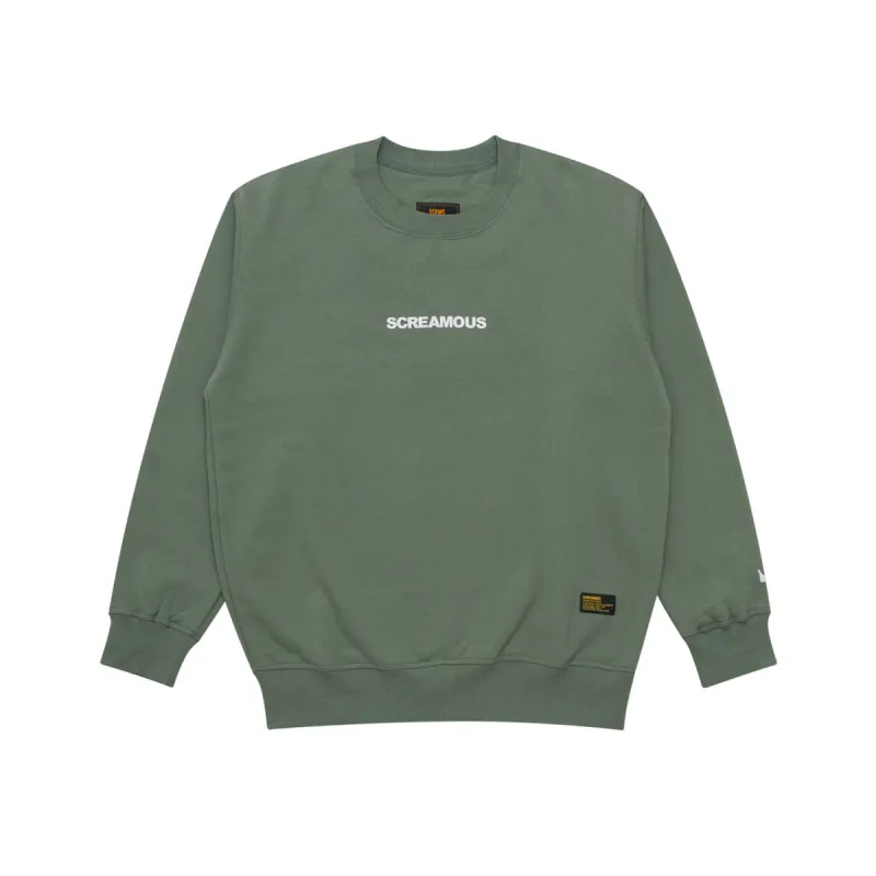 Crewneck LEGEND TINY ON WHITE SAGE GREEN sold by Screamous