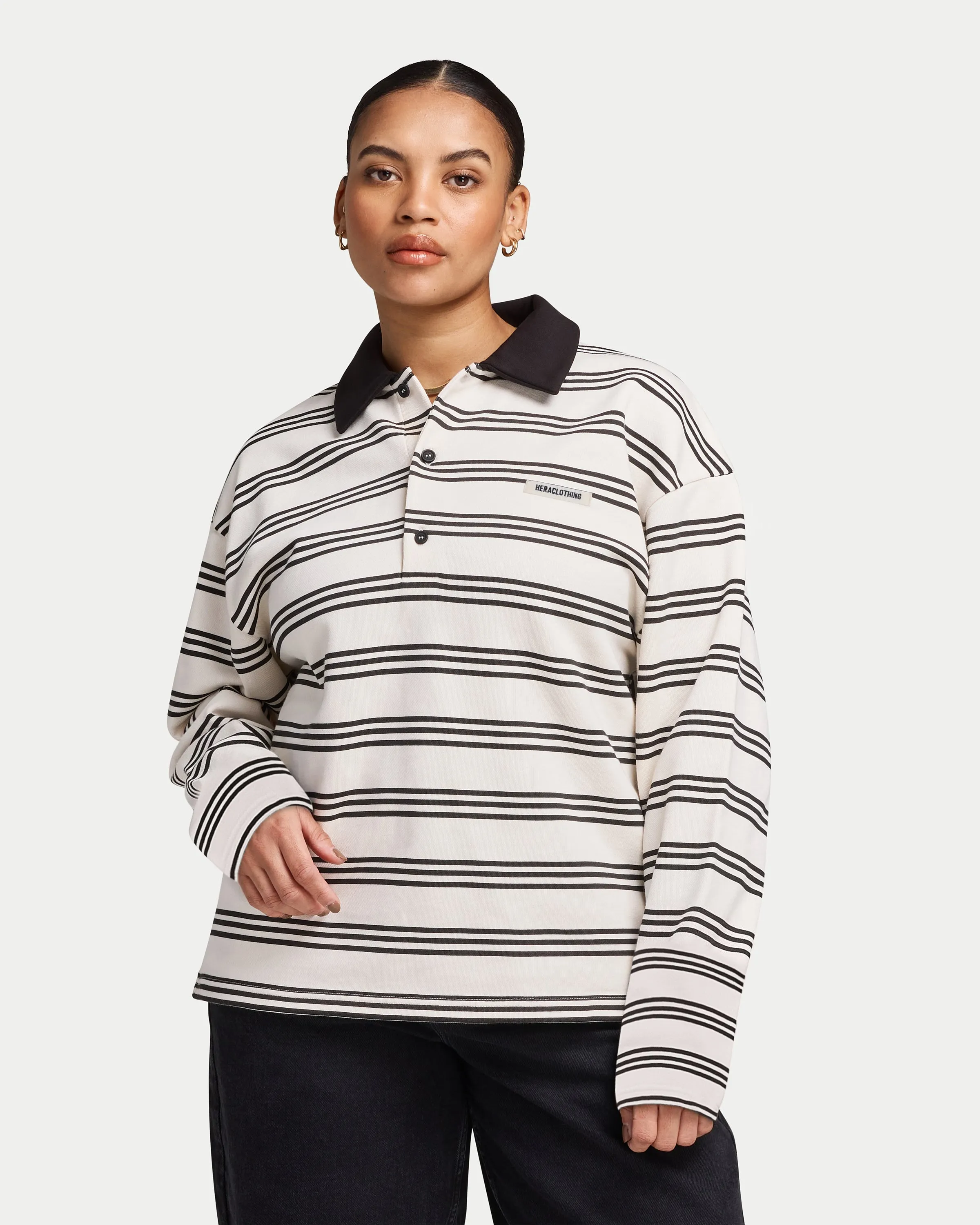 Womens Striped Rugby Polo Shirt sold by HERA