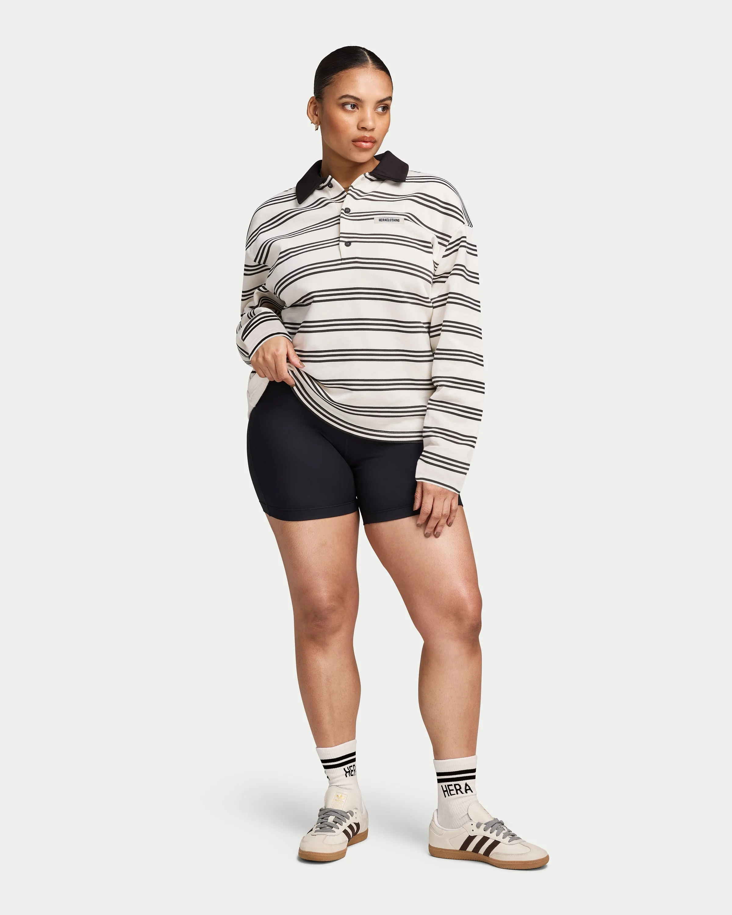 Womens Striped Rugby Polo Shirt sold by HERA product image thumbnail 3