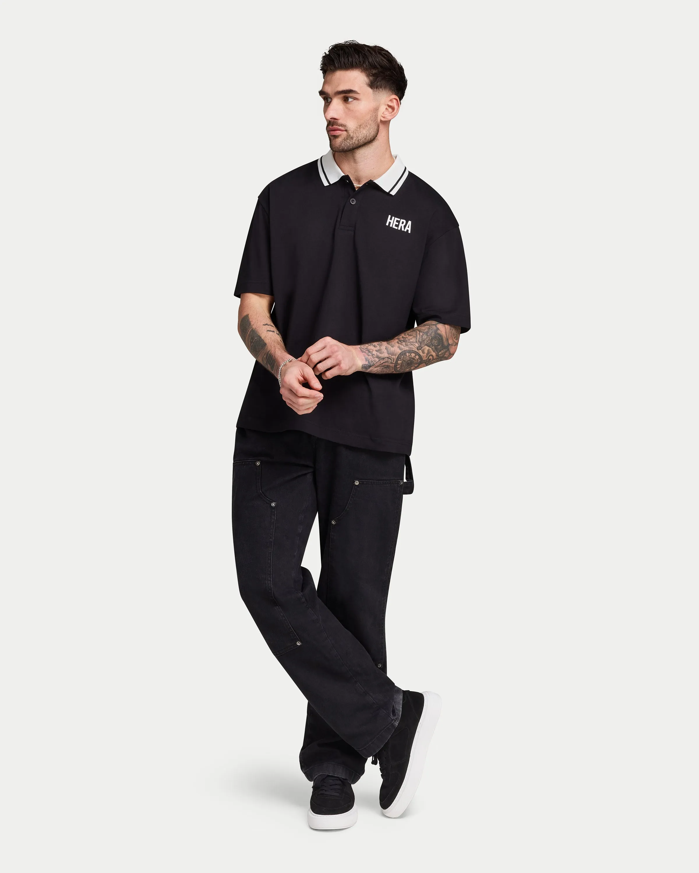 Mens Staple Oversized Polo T-Shirt sold by HERA product image thumbnail 3