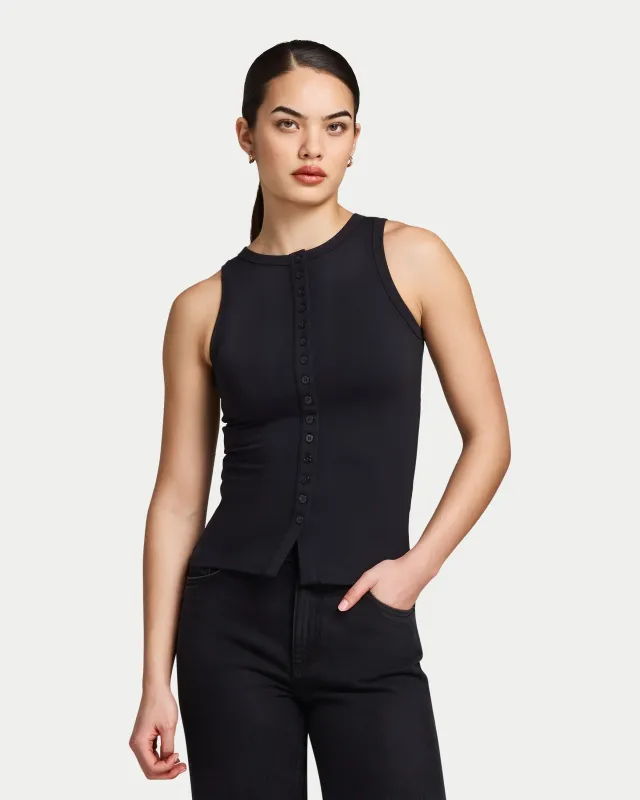 Womens Essentials Button Top made by HERA
