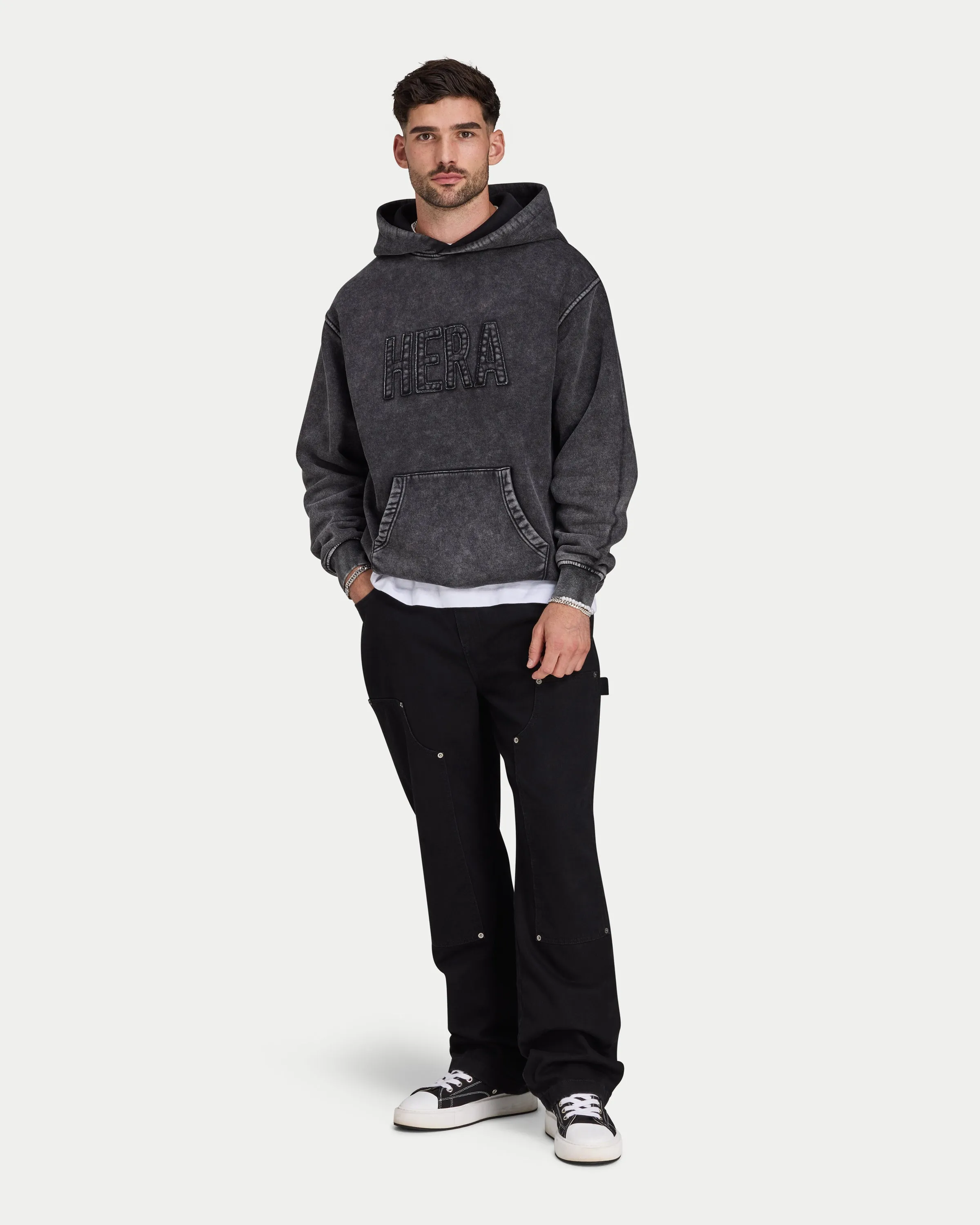 Mens Signature Washed Oversized Hoodie sold by HERA product image thumbnail 3