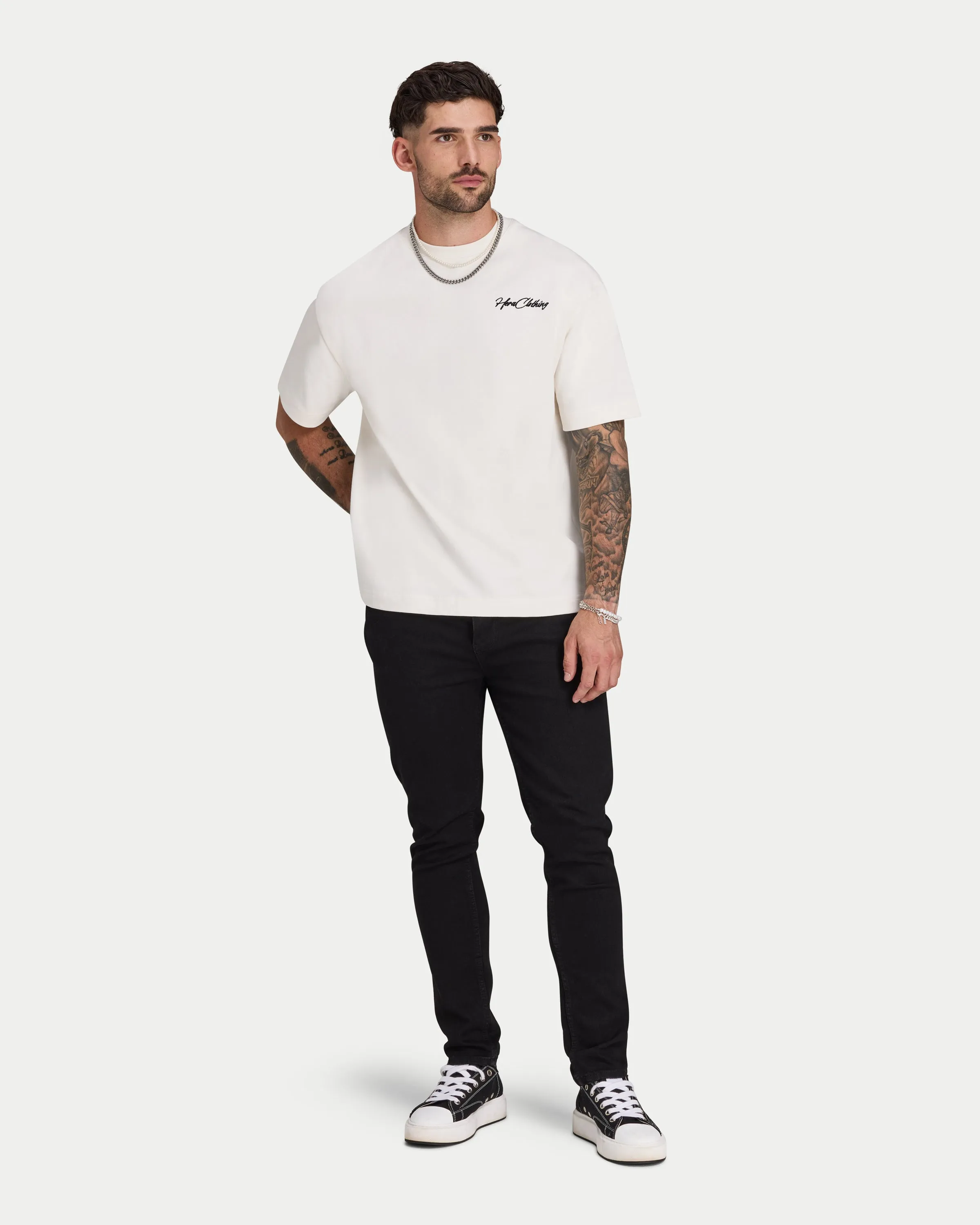 Mens Script Heavyweight T-shirt sold by HERA product image thumbnail 4