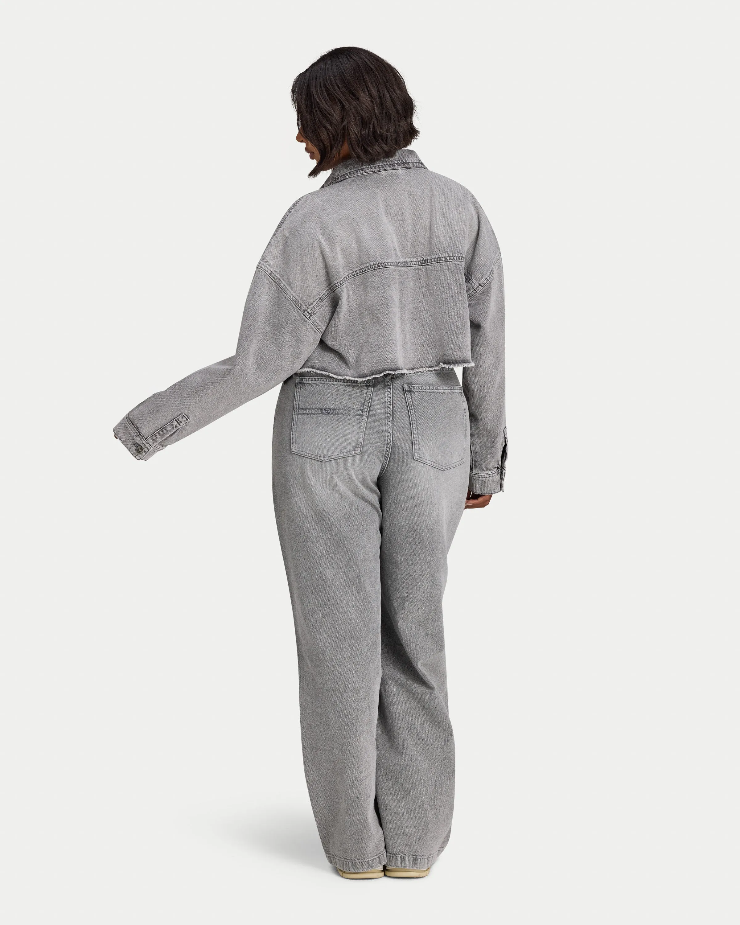 Womens Cropped Denim Jacket sold by HERA product image thumbnail 4
