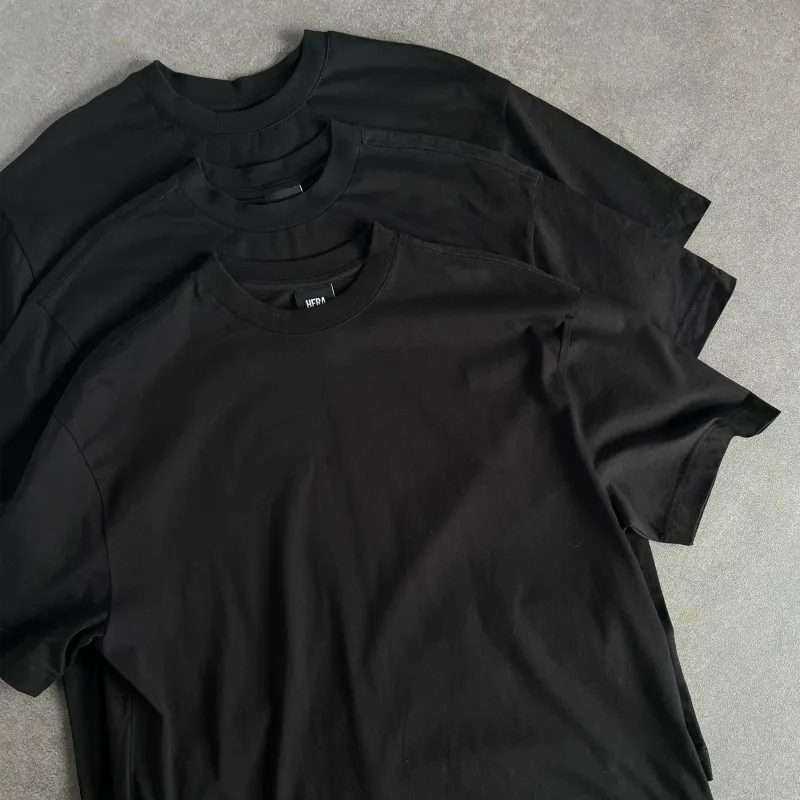 Blanks T-Shirt Pack of 3 - Black made by HERA