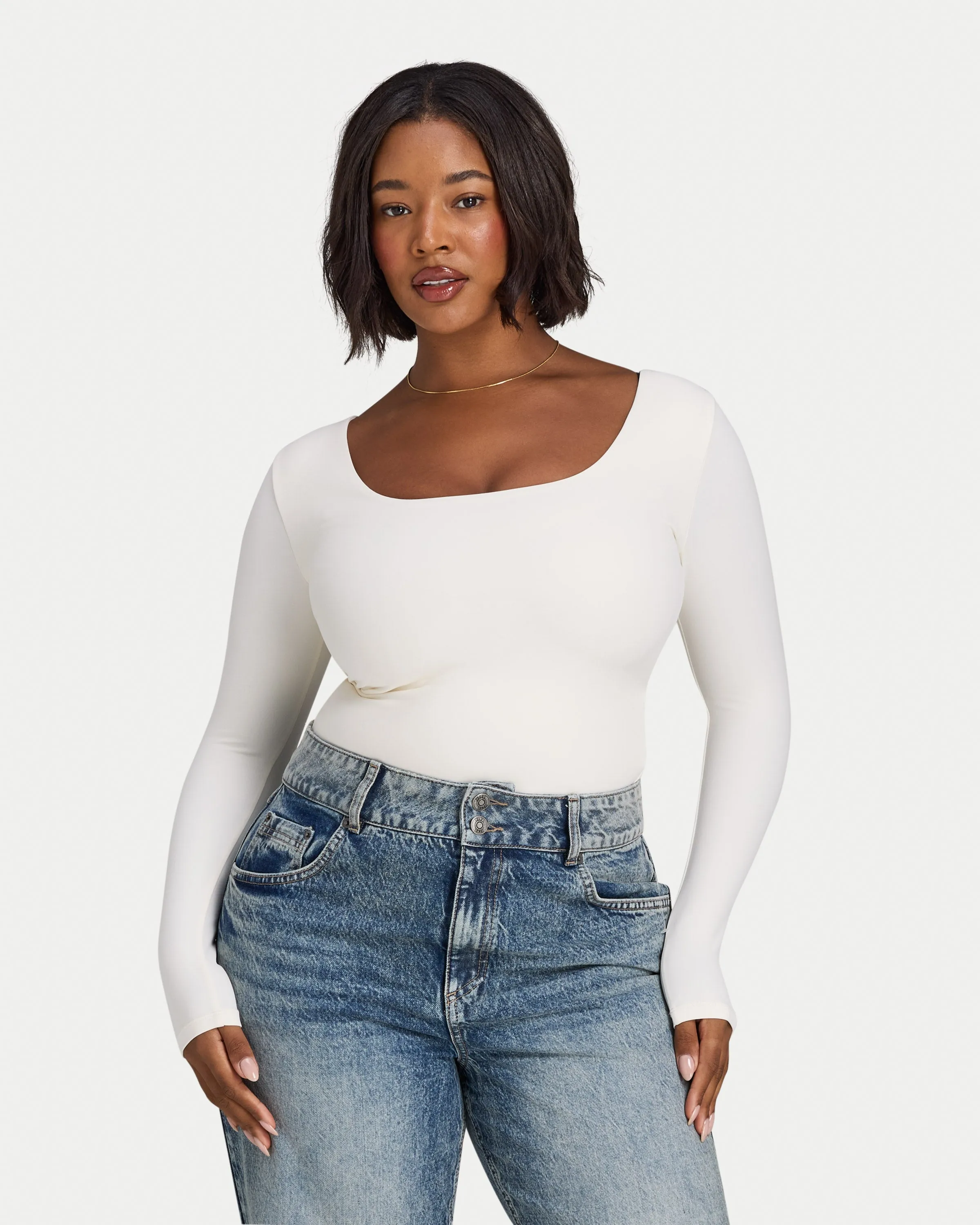 Womens Essential Dual Wear Long Sleeve Top sold by HERA product image thumbnail 2