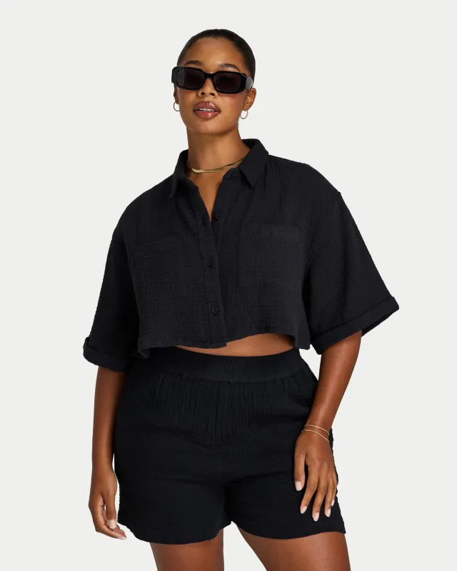 Womens Resort Cropped Shirt made by HERA