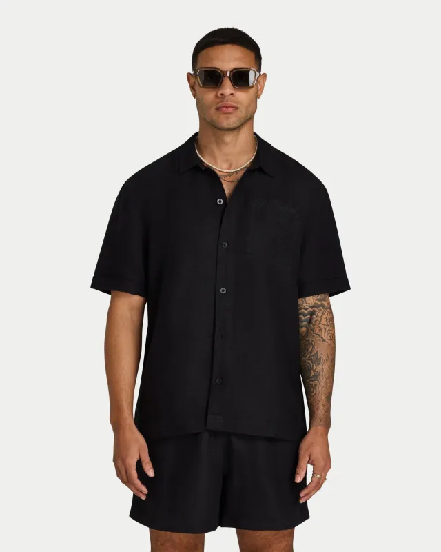 Mens Linen Short Sleeve Shirt made by HERA