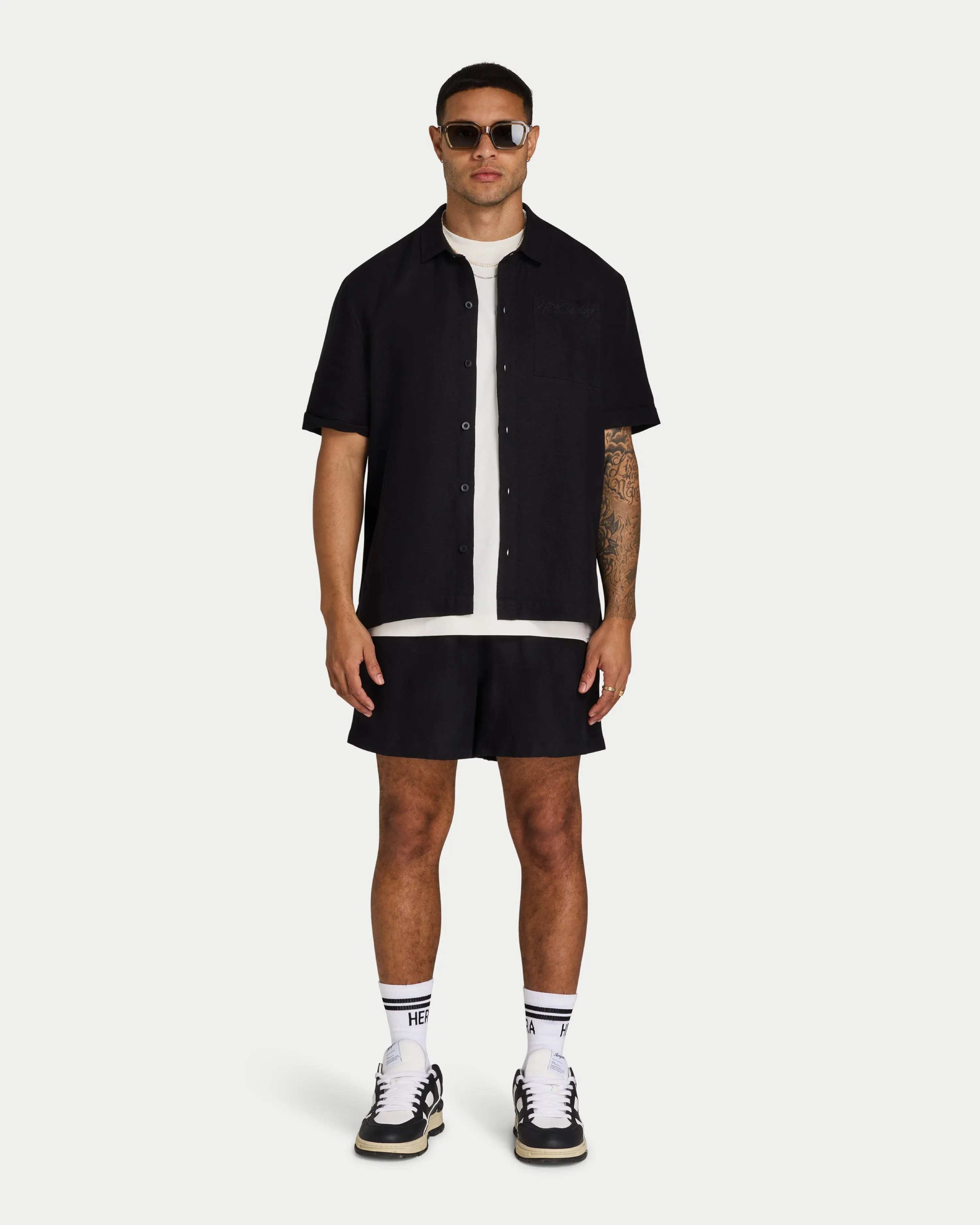 Mens Linen Short Sleeve Shirt sold by HERA product image thumbnail 5