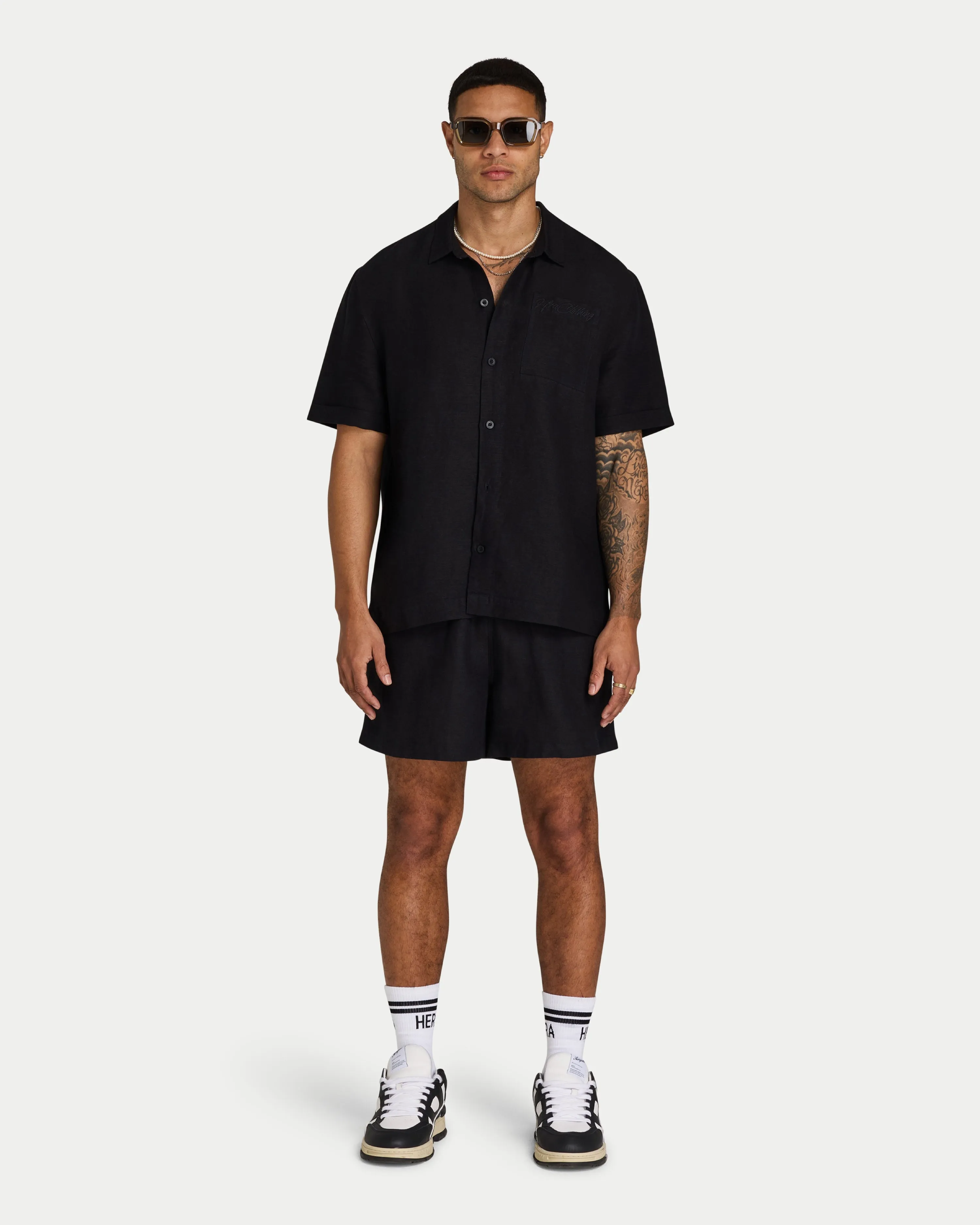 Mens Linen Short Sleeve Shirt sold by HERA product image thumbnail 3