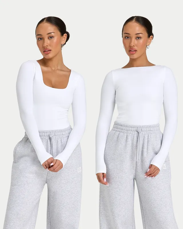 Womens Essential Dual Wear Long Sleeve Top made by HERA