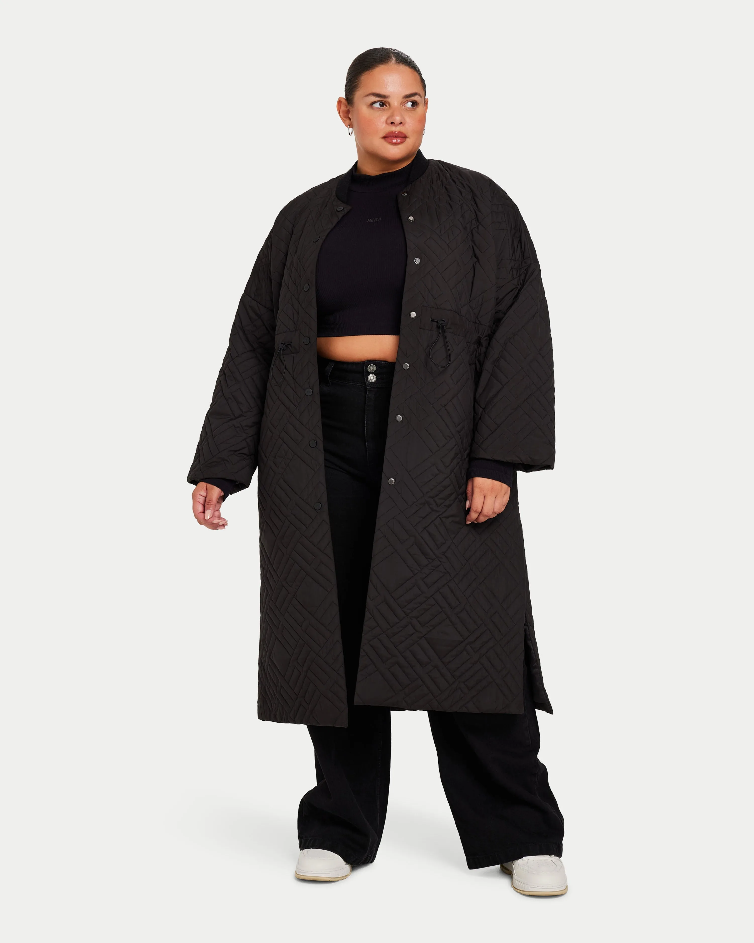 Womens Longline Puffer Jacket sold by HERA